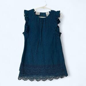 Koala Kids Toddler 3T Hunter Green Crochet Lace Party Dress